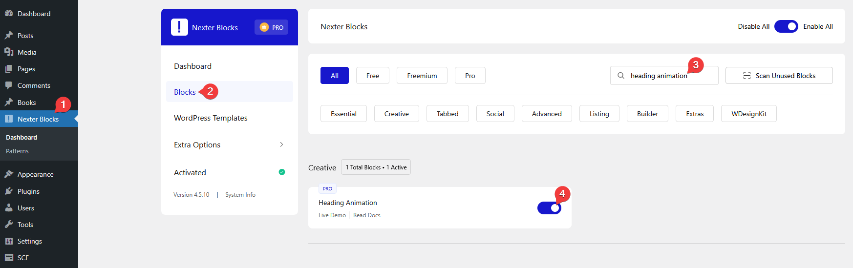 How to Add Animated Headings in WordPress? 5 heading animation activation new