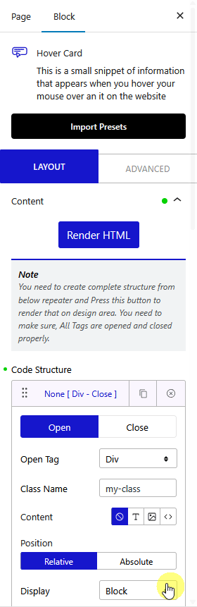 hover card content image type new