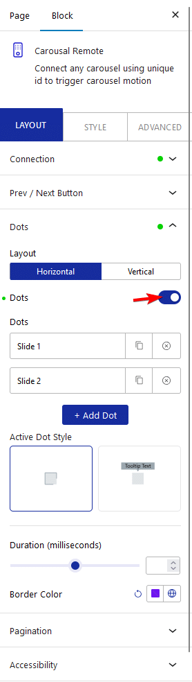 infobox carousel remote dots