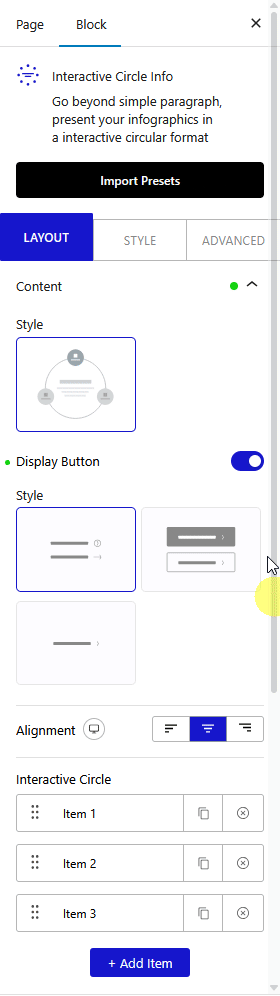 interactive circle info connect new