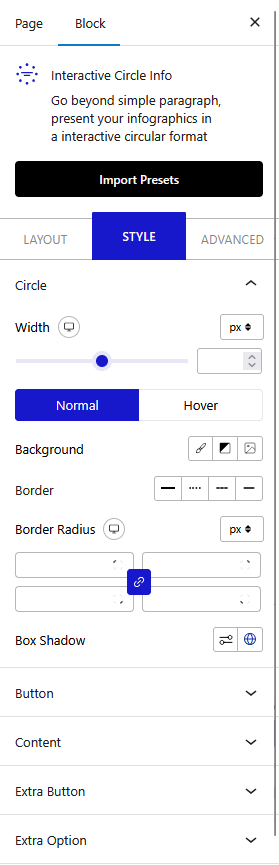 interactive circle info style new