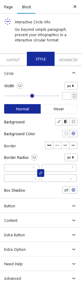 interactive circle style