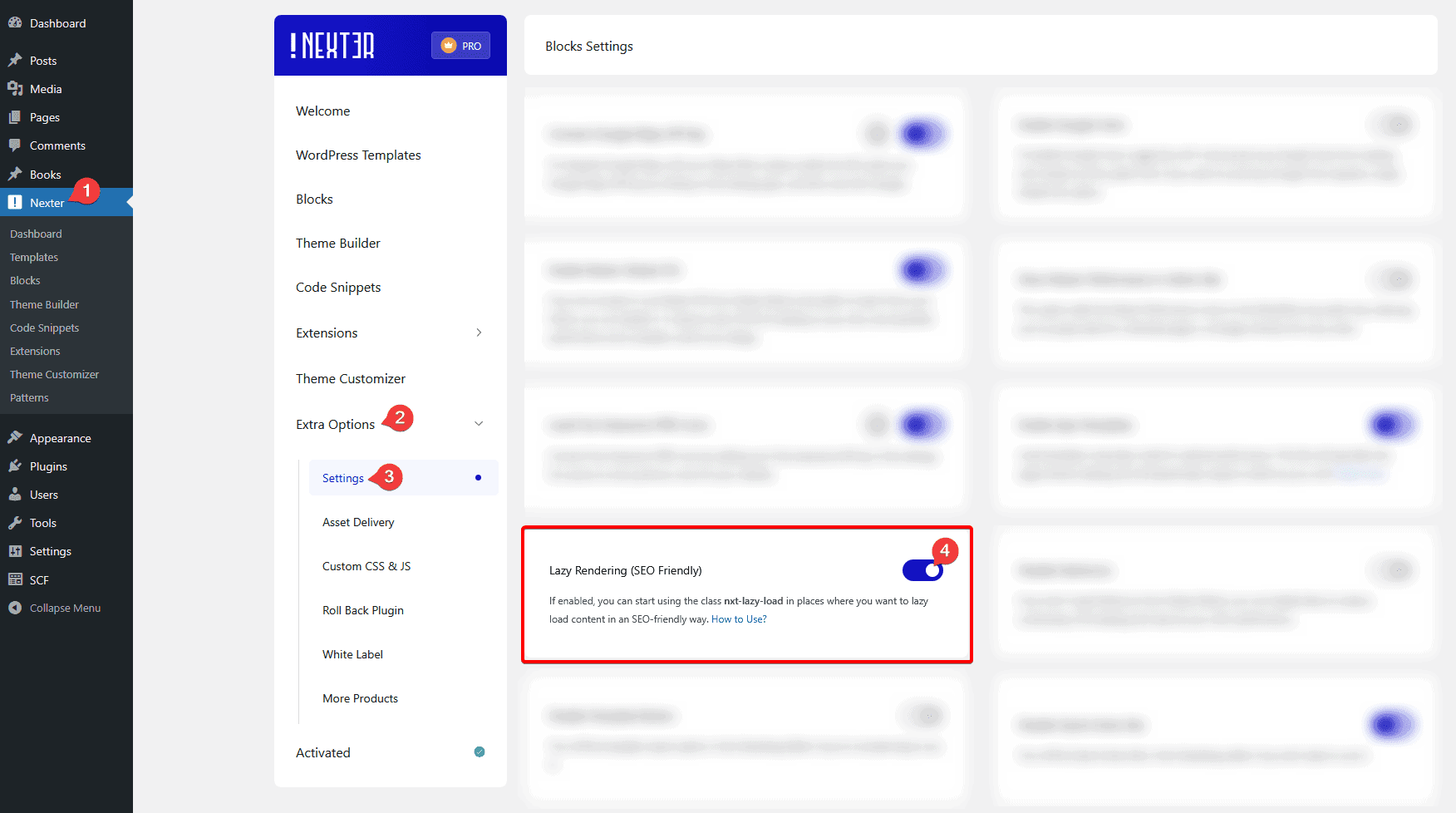 lazy rendering activation new