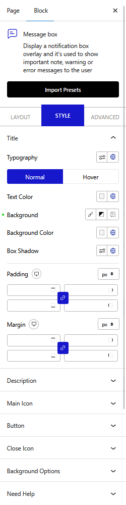 message box style new