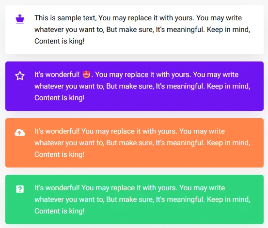 A Message box styled as an alert