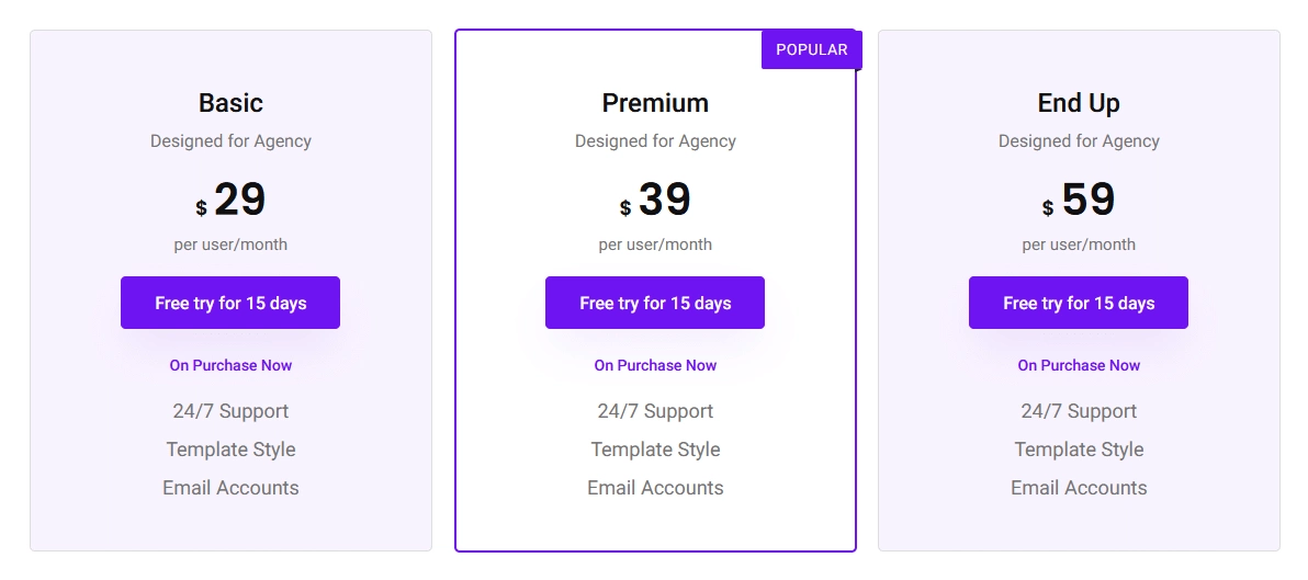 pricing table ribbon demo