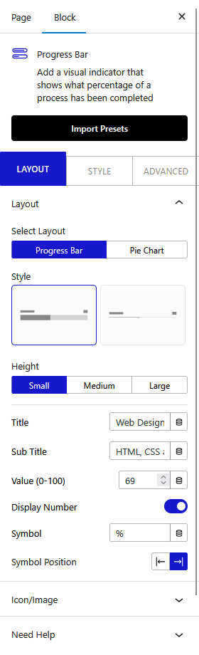 progress bar layout new