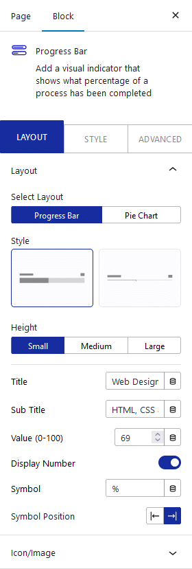 progress bar layout