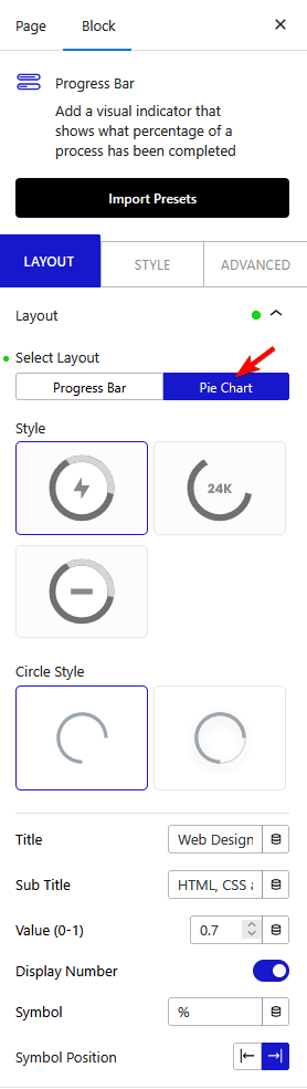 How to Create Circle Progress Bar in WordPress? 5 progress bar pie chart new