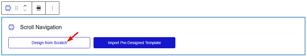 scroll navigation design type