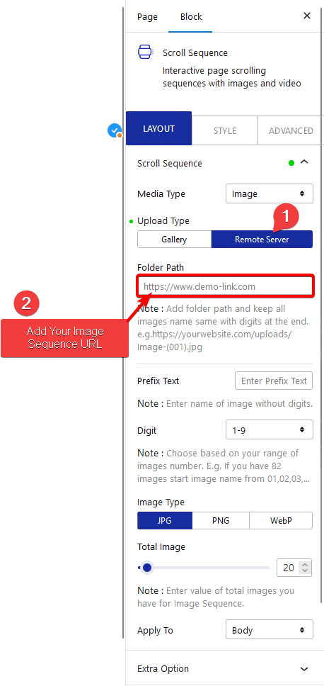 How to Create Image Sequence Scroll Animation From a URL in WordPress? 5 scroll sequence url 1