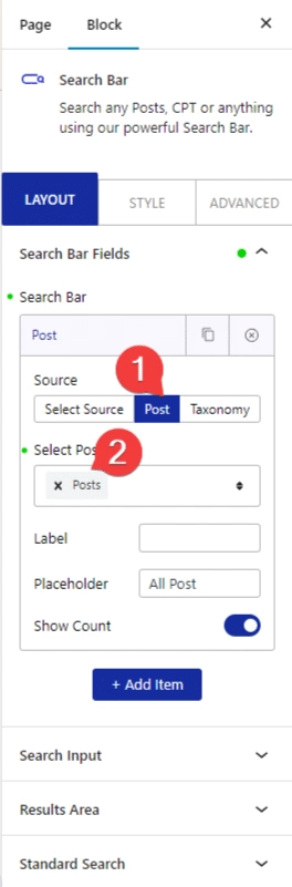 searchbar field post