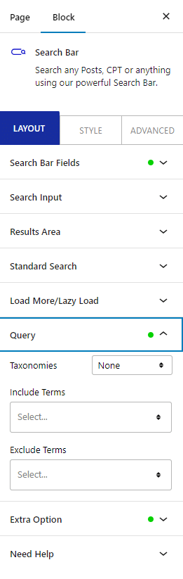 searchbar query