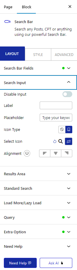 searchbar search input