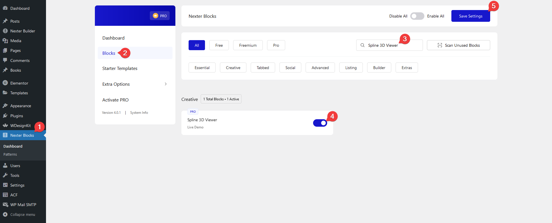 spline 3d viewer activation