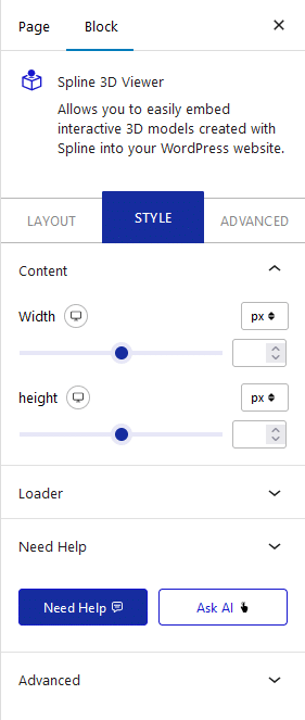 spline 3d viewer style 1