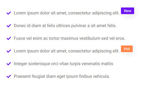 How to Add Label Tab to WordPress Icon List? 2 stylish list hint demo