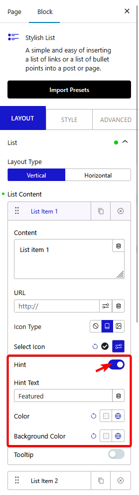 stylish list hint new