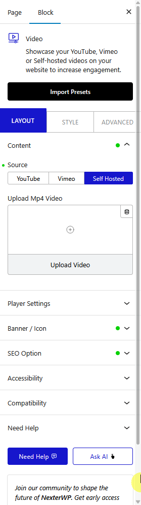 video self hosted video new