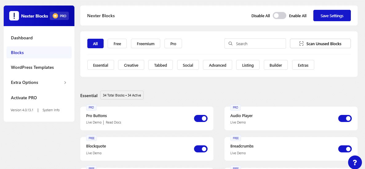 Improved Nexter Blocks UI