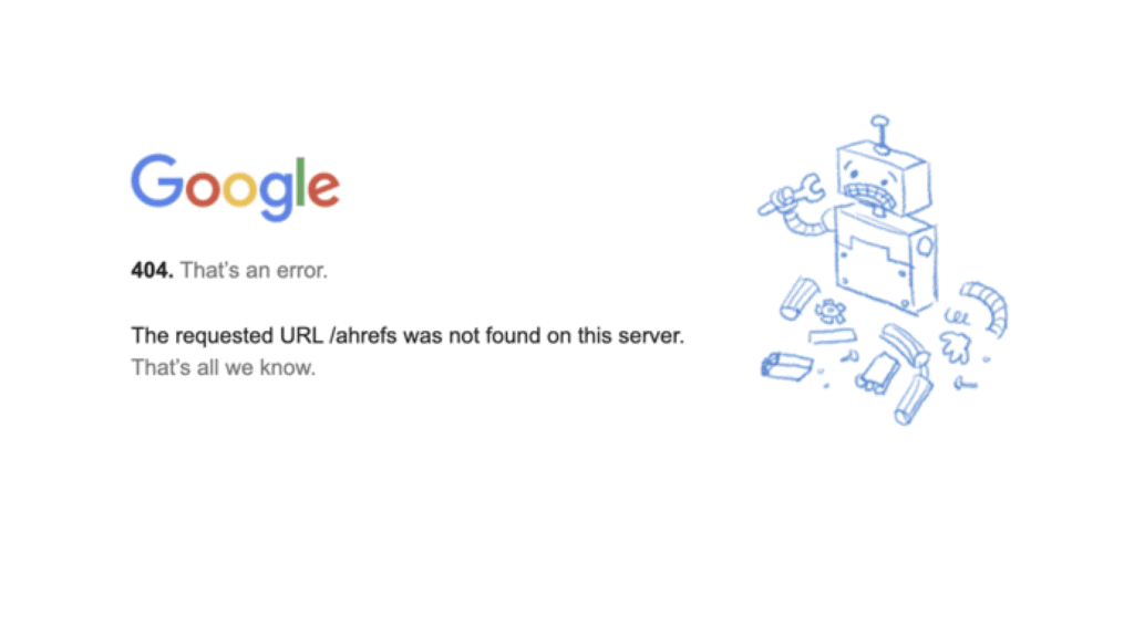 404 error