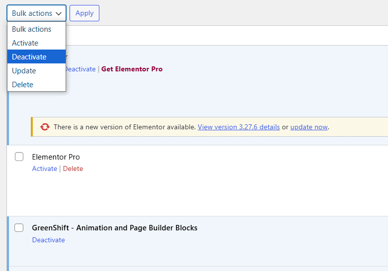 Deactivate All Plugins