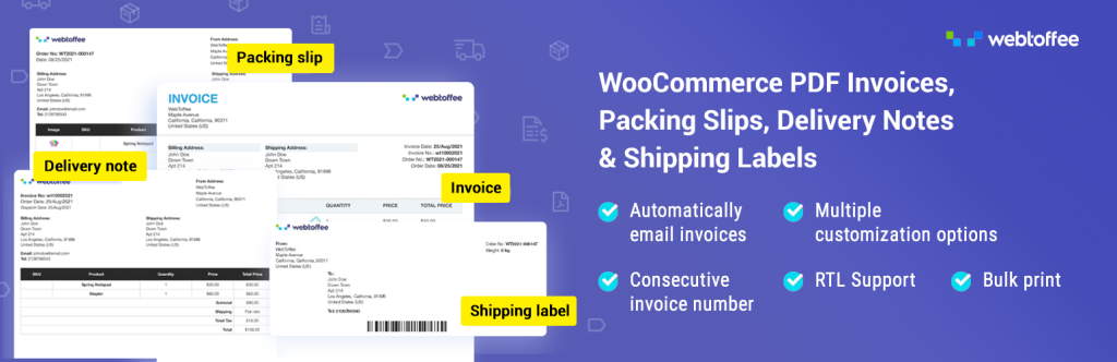 WooCommerce PDF Invoices Packing Slips Credit Notes