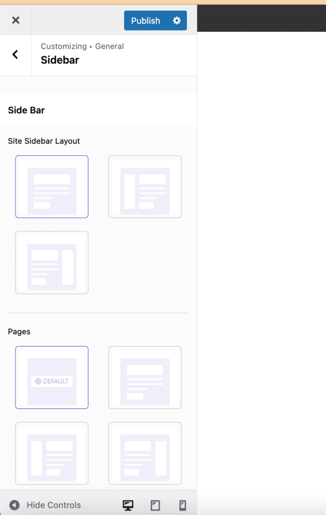 WordPress sidebar