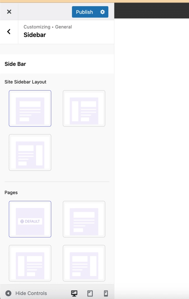 WordPress sidebar