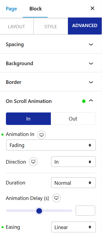 Customize the animation