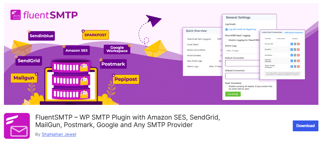 5 Best WordPress SMTP Plugins 4 FluentSMTP