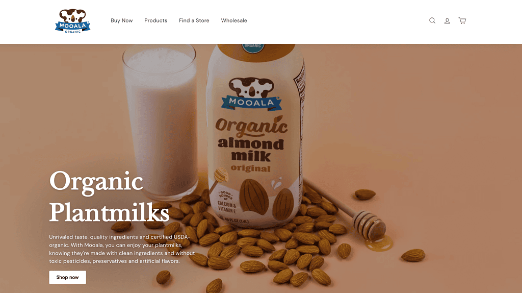 Mooala Landing page