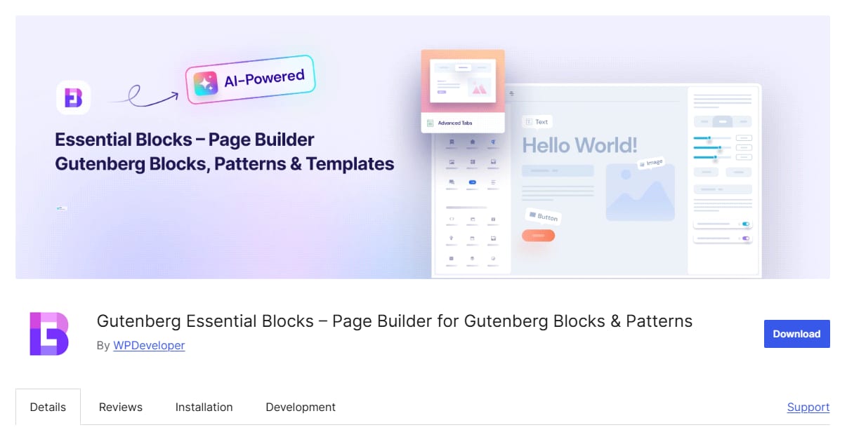 Gutenberg Essential Blocks