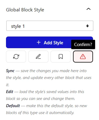Blocks sharing one global style