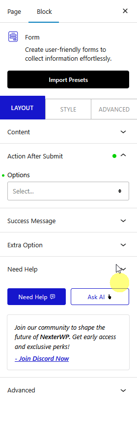 form action after submit convertkit new