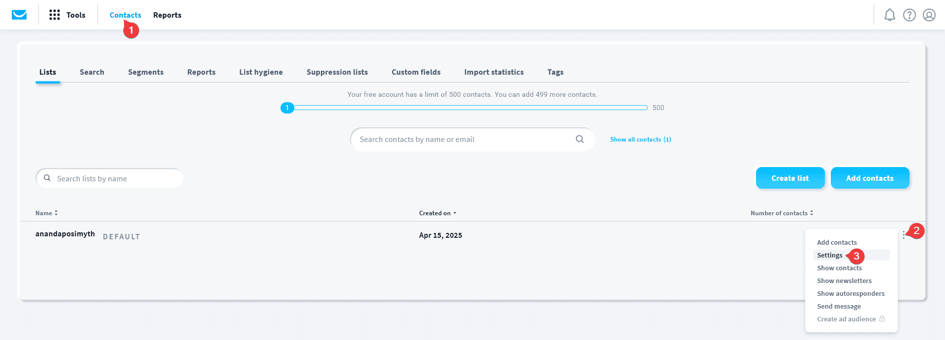 How to Connect GetResponse to a WordPress Form? 5 getresponse list token 1
