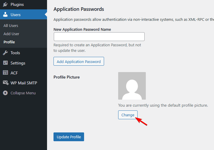add user profile image