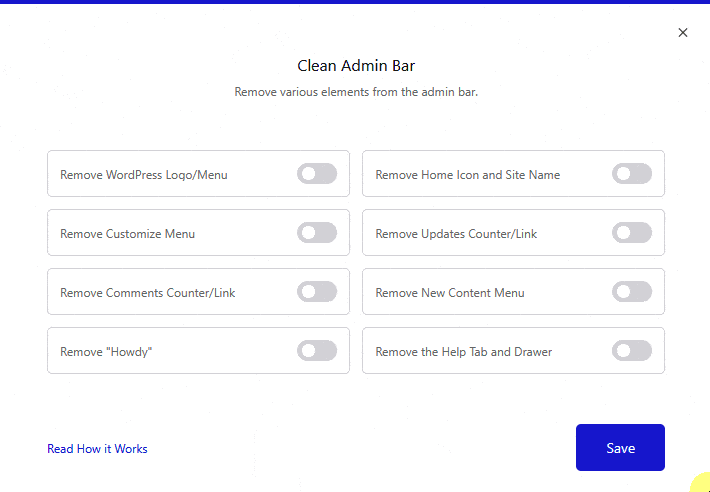 How to Clean Up the WordPress Admin Bar? 2 clean admin bar popup