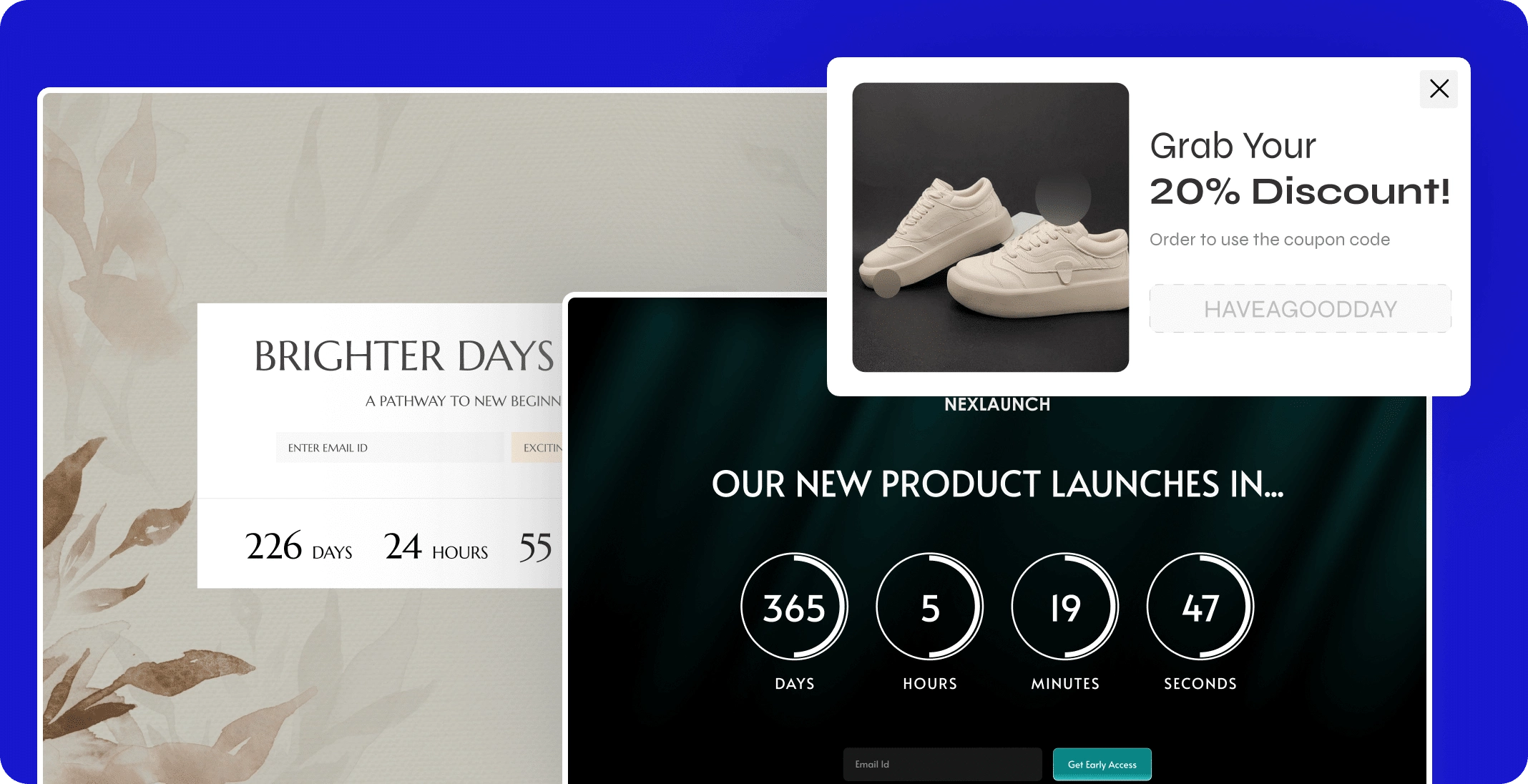 Nexter for E - Commerce 15 coupen popup