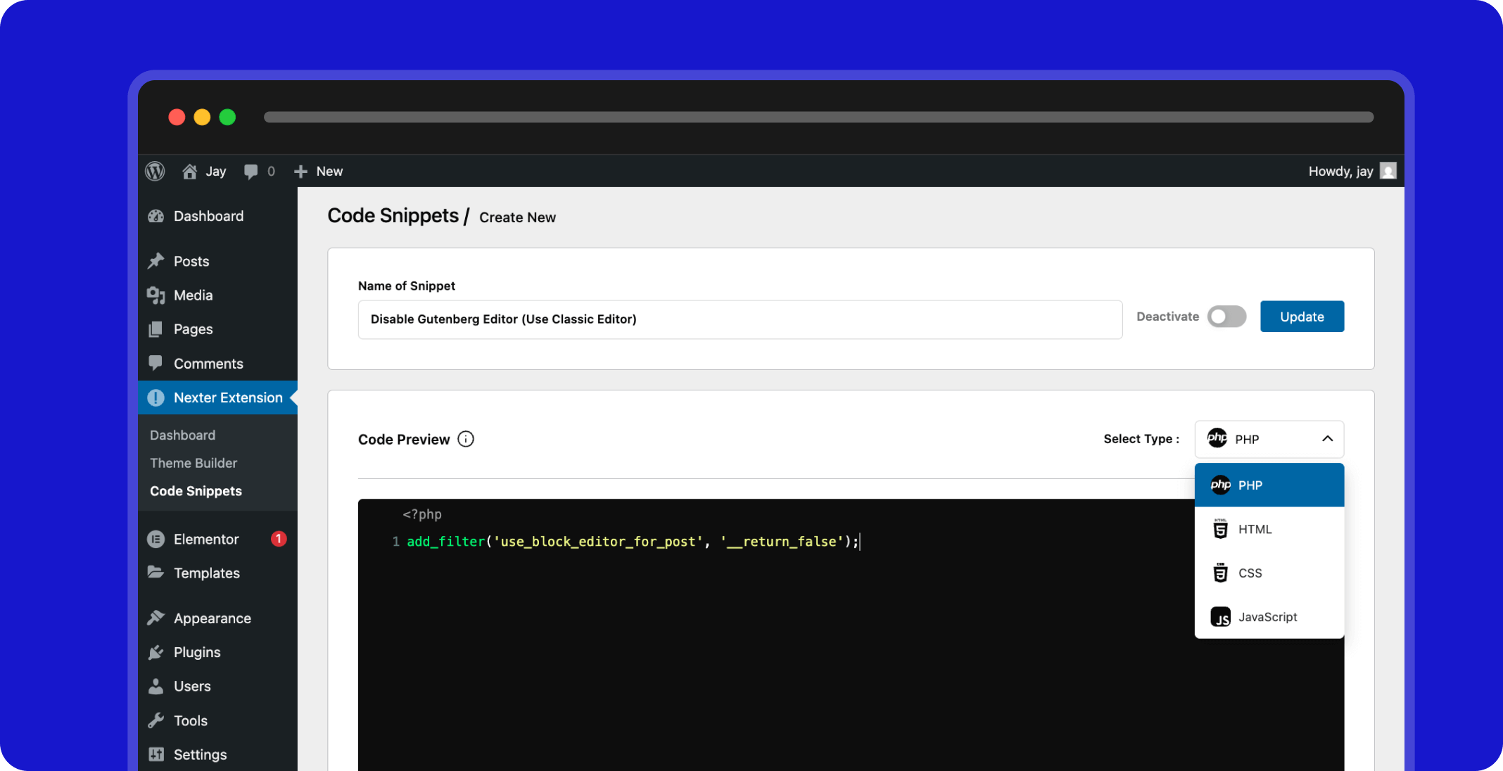 Nexter for Agencies 21 customize project