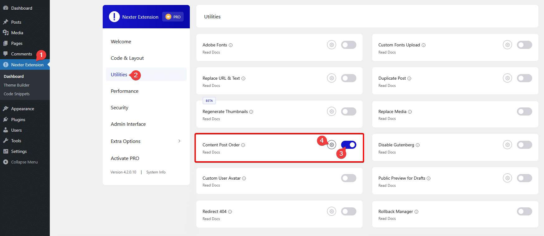 How to Reorder Posts in WordPress? 1 enable content post order