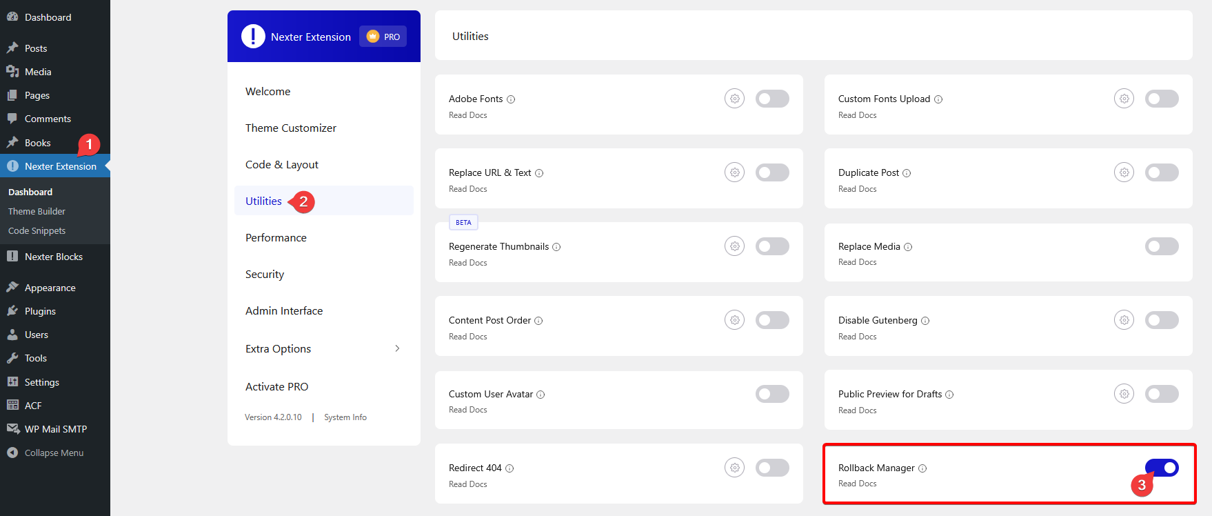 How to Rollback a Theme or Plugin in WordPress? 1 enable rollback manager