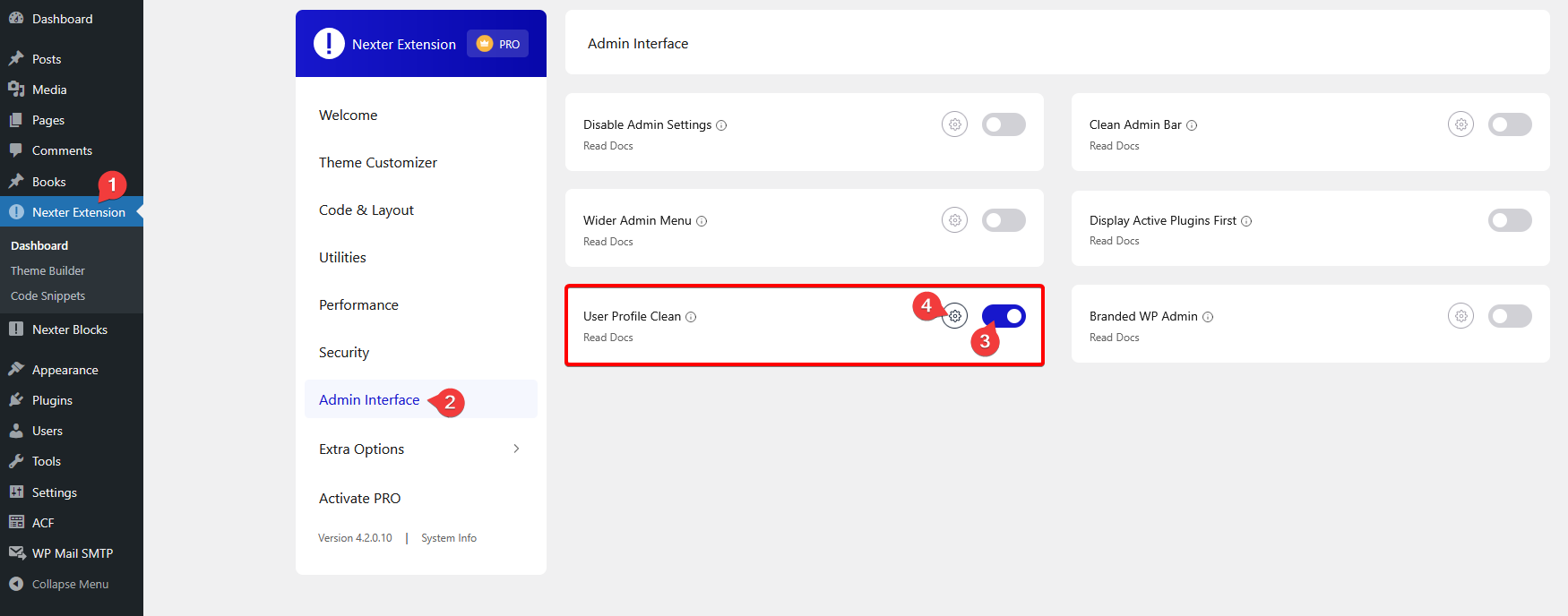How to Clean the User Profile Page in WordPress? 1 enable user profile clean