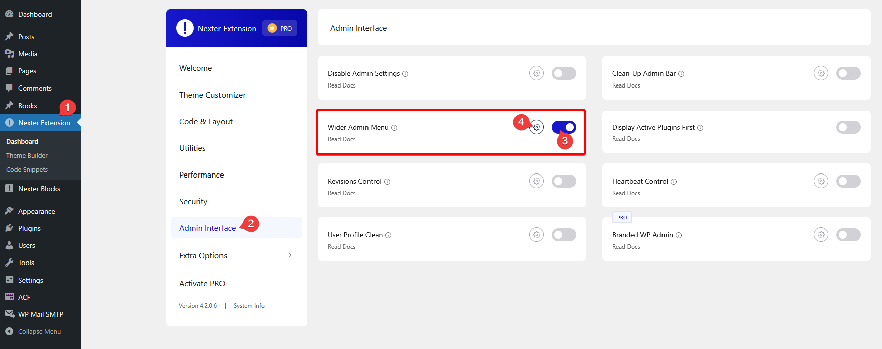 How to Adjust the WordPress Admin Menu Width? 1 enable wider admin menu