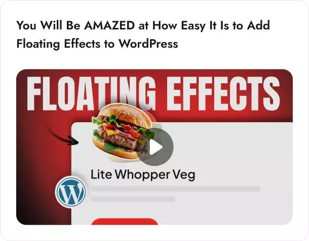 floating effects video