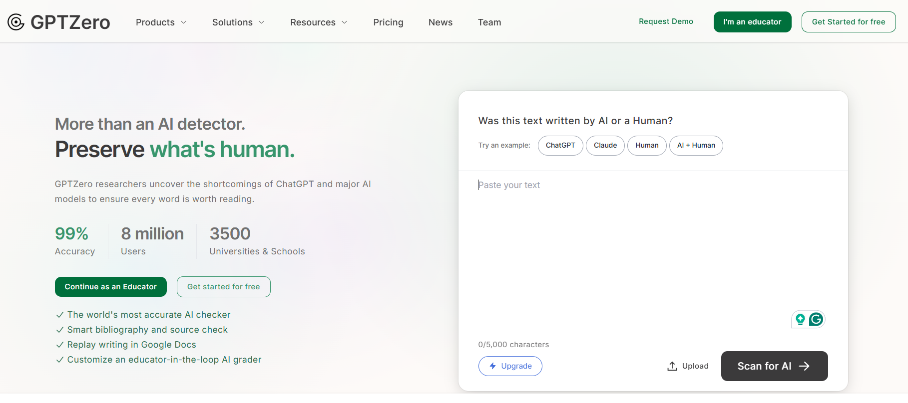 6 Best AI Content Detectors for Bloggers & Website Owners (All Tested) 1 gptzero