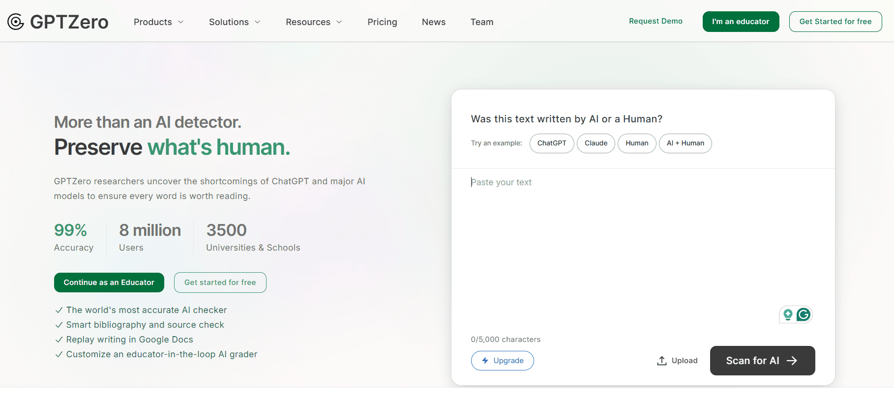 6 Best AI Content Detectors for Bloggers & Website Owners (All Tested) 5 gptzero