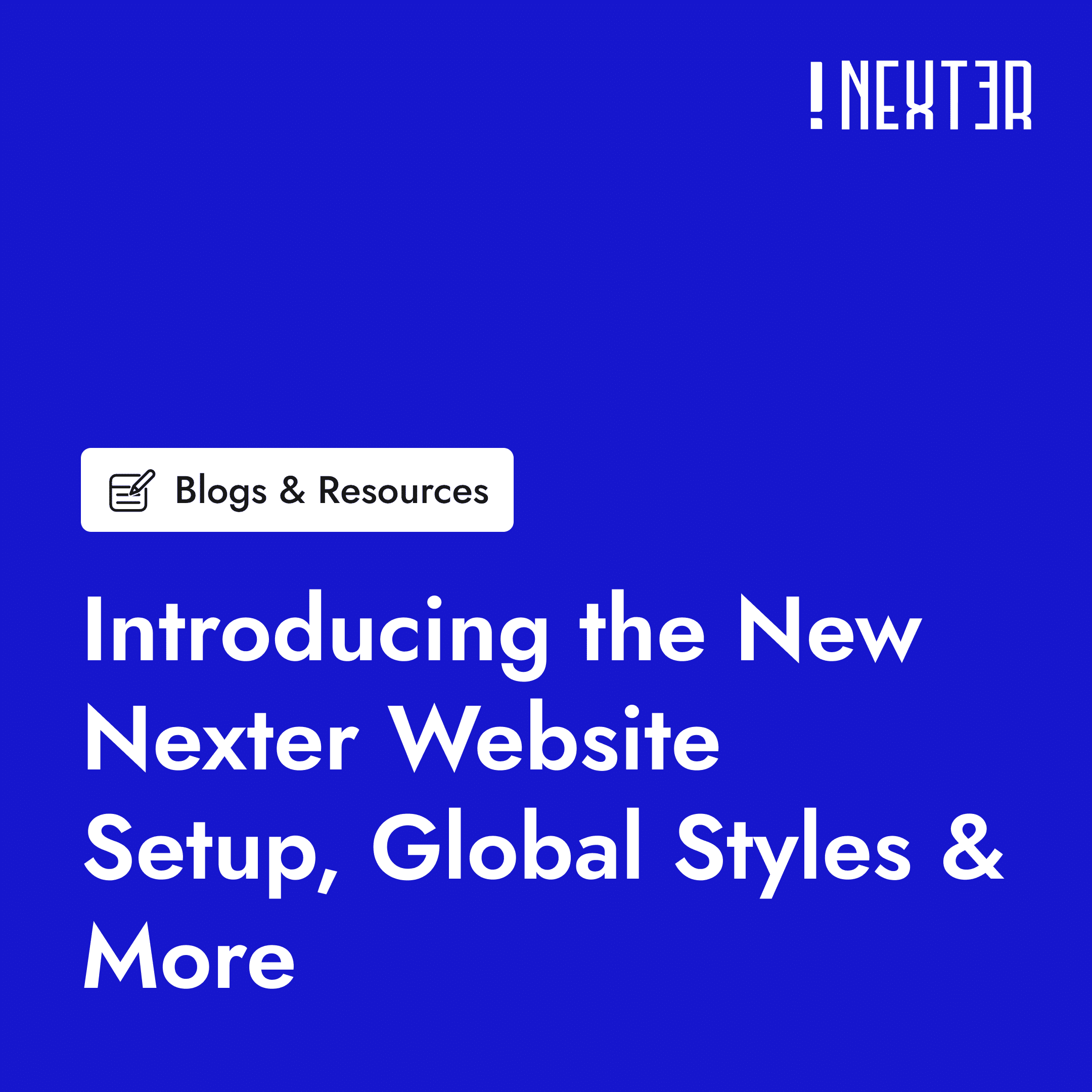 Nexter's Global Styles Manager interface for setting brand colors, typography and spacing