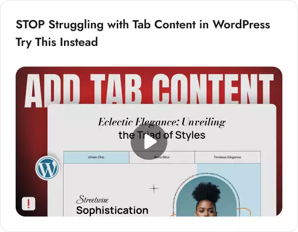 tab content video