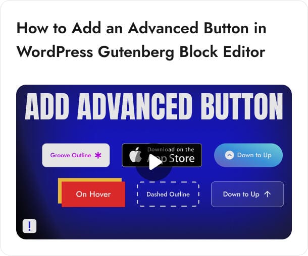 How to Add an Advanced Button in WordPress Gutenberg Block Editor